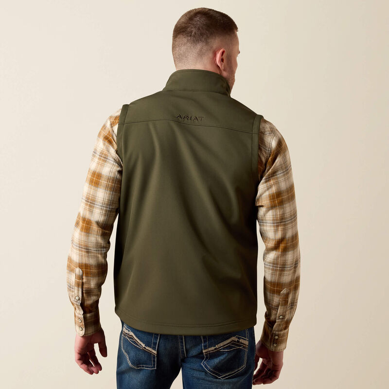 ARIAT MENS VERNON SOFTSHELL VEST - FOREST NIGHT