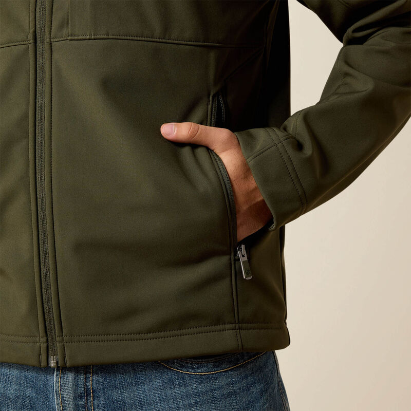 ARIAT MENS VERNON SOFTSHELL JACKET - FOREST NIGHT