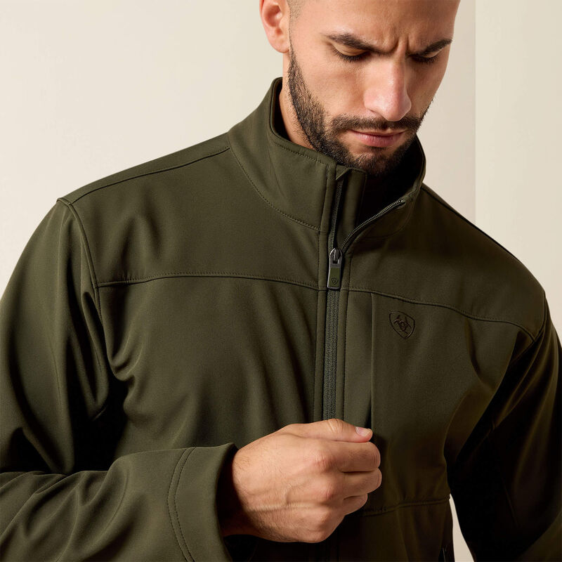 ARIAT MENS VERNON SOFTSHELL JACKET - FOREST NIGHT