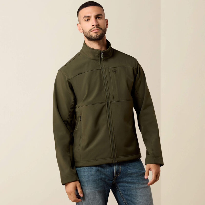 ARIAT MENS VERNON SOFTSHELL JACKET - FOREST NIGHT