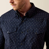 ARIAT MENS EVERYTHING LONG SLEEVE SNAP SHIRT - NIGHT SKY PRINT