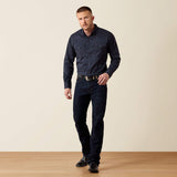 ARIAT MENS EVERYTHING LONG SLEEVE SNAP SHIRT - NIGHT SKY PRINT