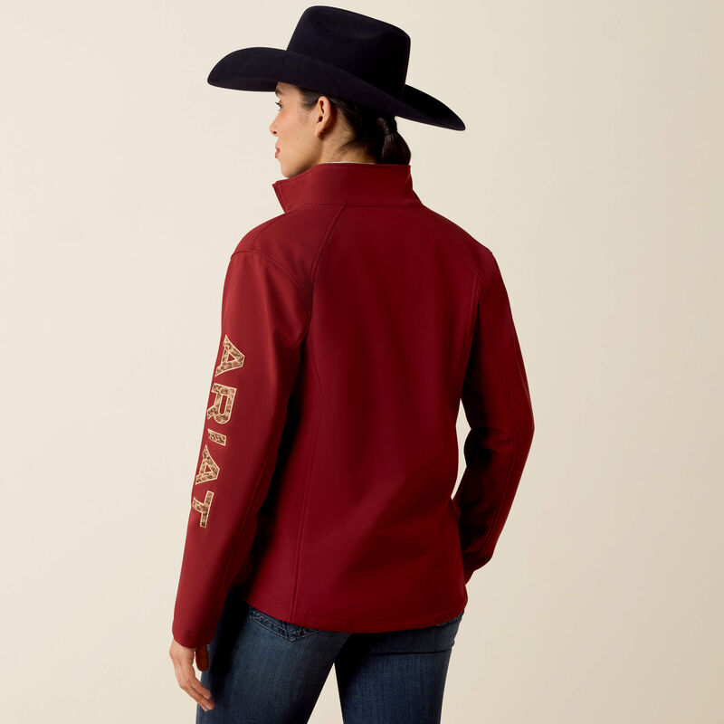 ARIAT WOMEN'S ARIAT LOGO SOFTSHELL PRINT JACKET - SYRAH