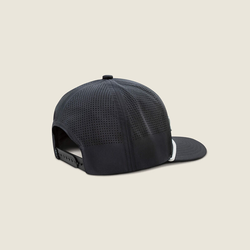 ARIAT MENS CAP SNAP BACK UPSIDE DOWN BLACK
