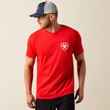 ARIAT MENS GEO FLAG TSHIRT - MARS RED