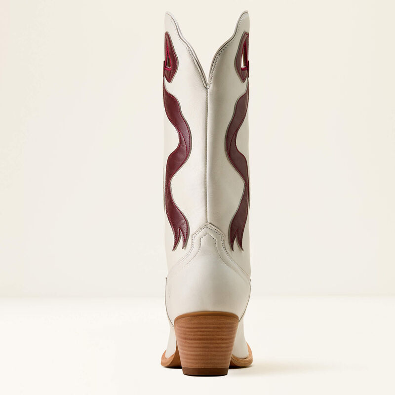 ARIAT WOMEN'S Beaux J Toe Western Boot - IVORY PEARL|MAROON