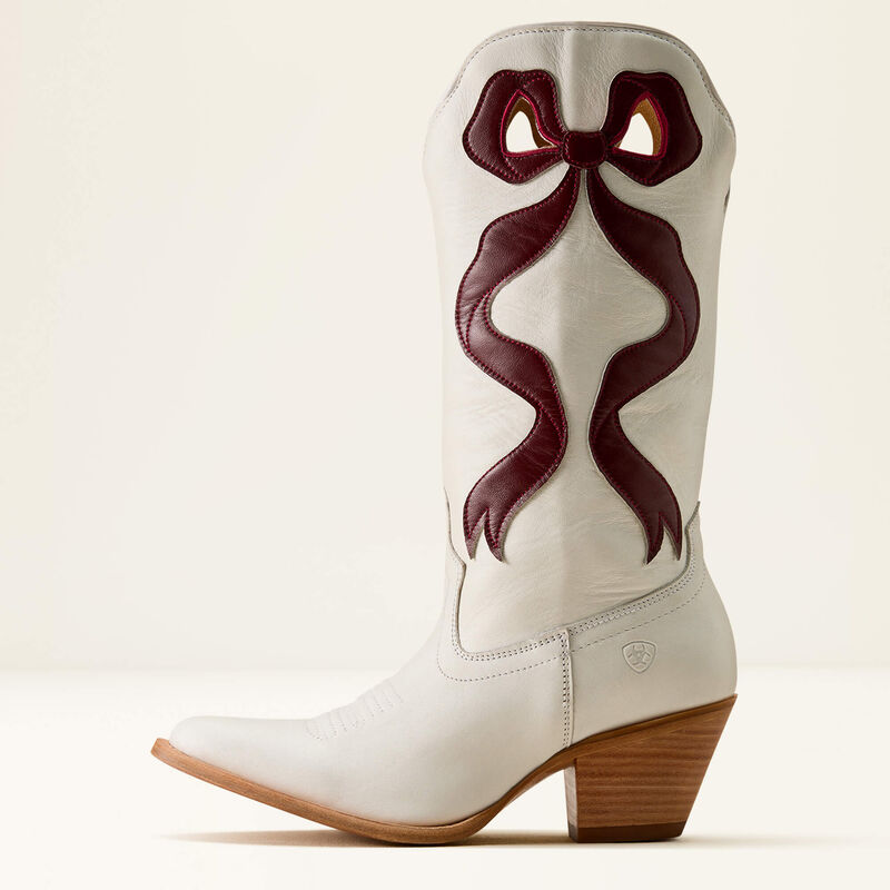 ARIAT WOMEN'S Beaux J Toe Western Boot - IVORY PEARL|MAROON
