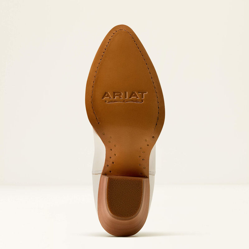 ARIAT WOMEN'S Beaux J Toe Western Boot -IVORY PEARL|ZESTY ORANGE