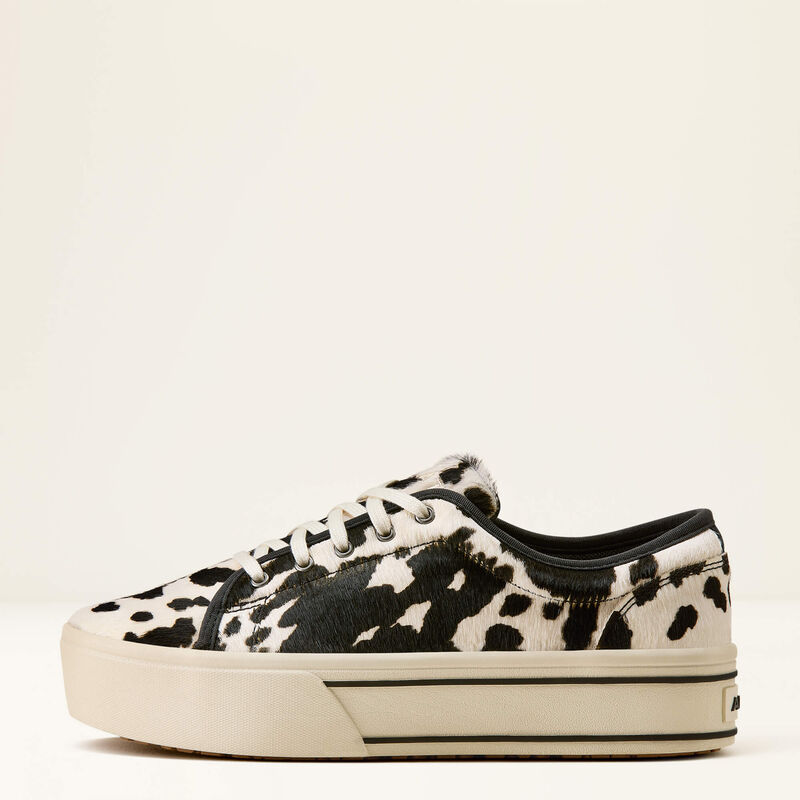 ARIAT WOMEN'S SKYLAR SHOES BLACK AND WHITE HAIR ON COW PRINT