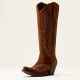 ARIAT WOMEN'S Casanova X Toe Western Boot - OILED TAN SUEDE
