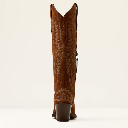 ARIAT WOMEN'S Casanova X Toe Western Boot - OILED TAN SUEDE