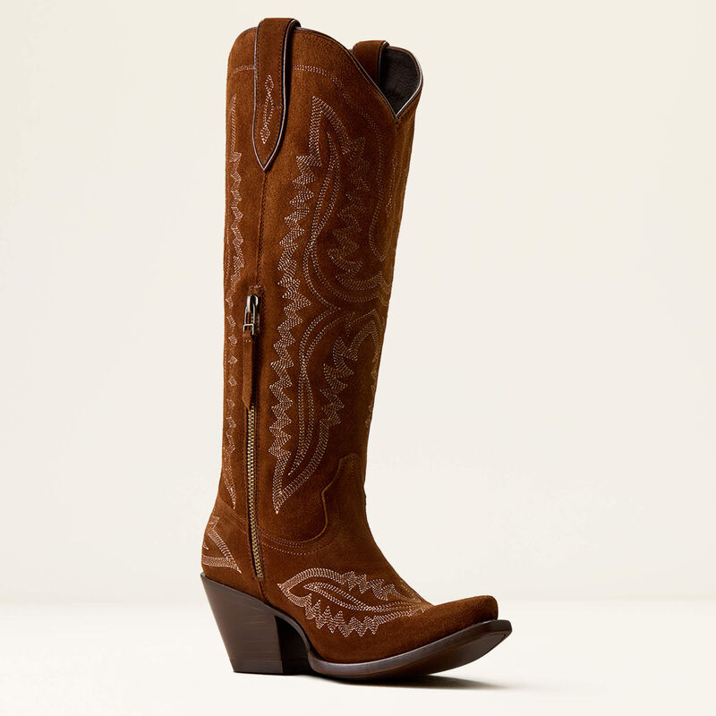 ARIAT WOMEN'S Casanova X Toe Western Boot - OILED TAN SUEDE