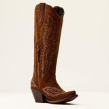 ARIAT WOMEN'S Casanova X Toe Western Boot - OILED TAN SUEDE
