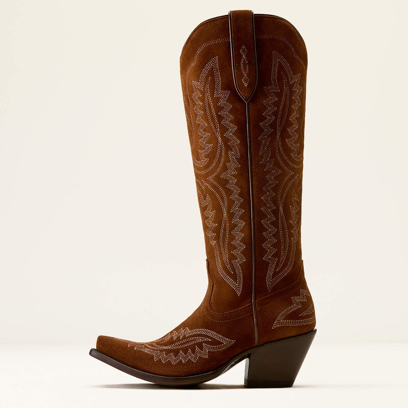 ARIAT WOMEN'S Casanova X Toe Western Boot - OILED TAN SUEDE
