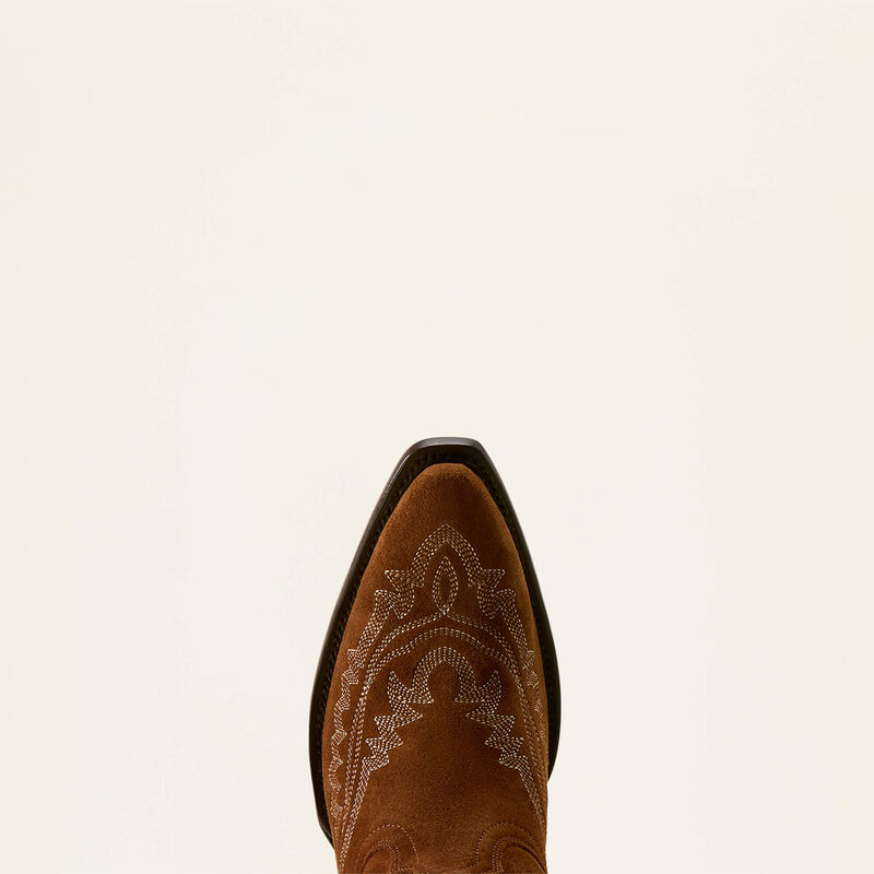 ARIAT WOMEN'S Casanova X Toe Western Boot - OILED TAN SUEDE