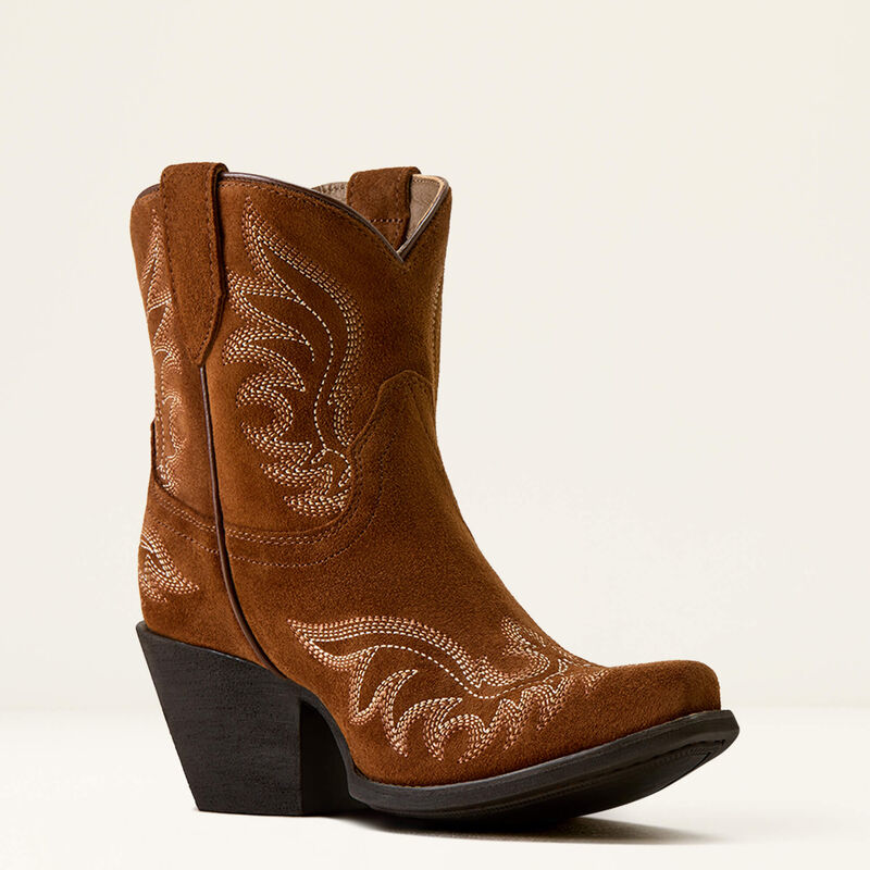 ARIAT WOMEN'S CHANDLER X TOE WESTERN BOOT - OILED TAN SUEDE
