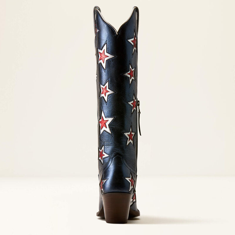 ARIAT WOMEN'S CASANOVA STAR X TOE WESTERN BOOT - STARLIGHT BLUE