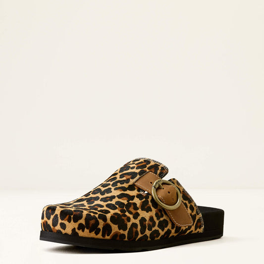 ARIAT WOMEN'S COUNTRY MULE LEOPARD HAIR ON|OXFORD TAN