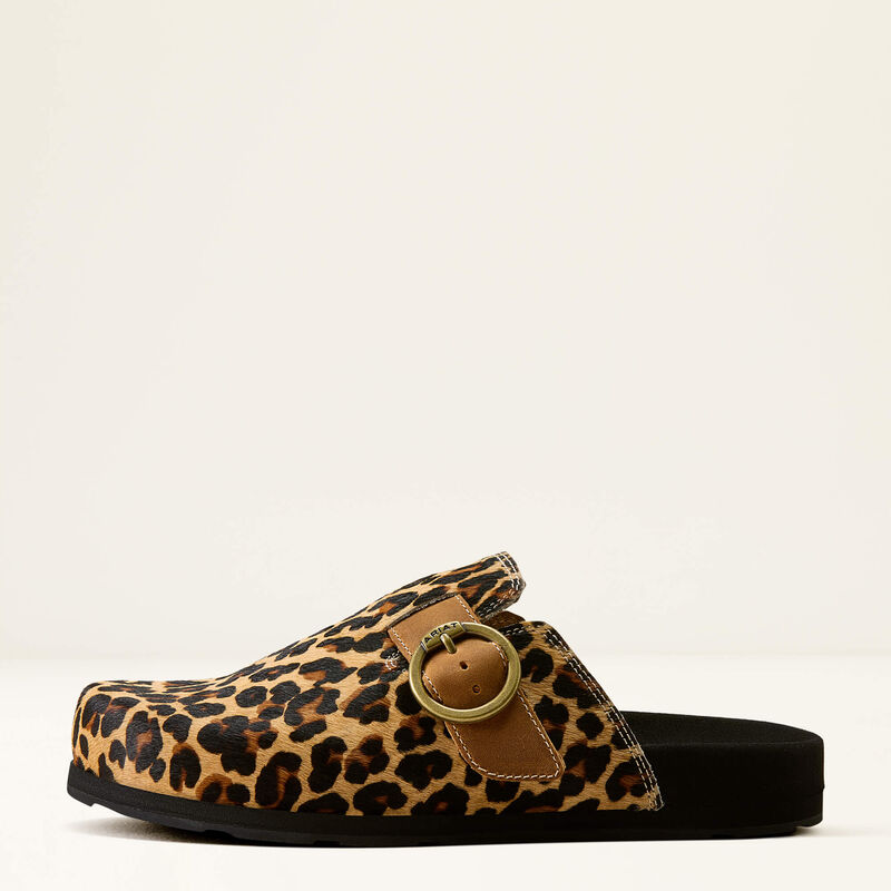 ARIAT WOMEN'S COUNTRY MULE LEOPARD HAIR ON|OXFORD TAN