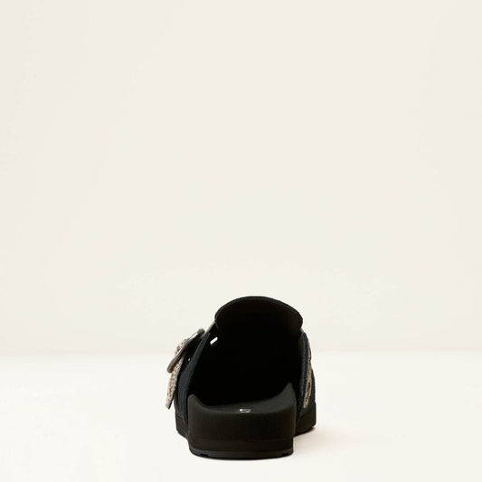 ARIAT WOMEN'S COUNTRY MULE BLACK SUEDE|BRINDLE HAIR ON