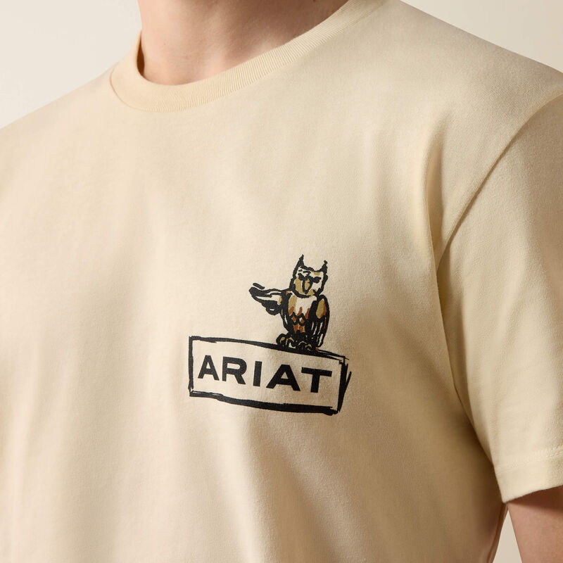 ARIAT MENS SLEEPY CANYON SHORT SLEEVE TSHIRT - WOOD ASH
