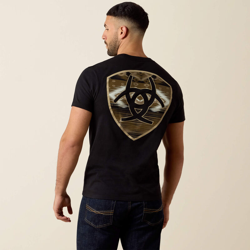 ARIAT MENS COJIBA SERAPE SHORT SLEEVE TSHIRT - BLACK