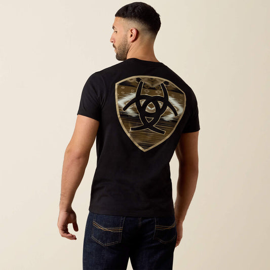 ARIAT MENS COJIBA SERAPE SHORT SLEEVE TSHIRT - BLACK