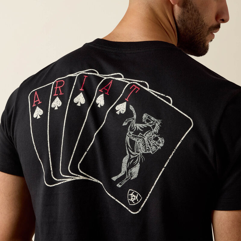 ARIAT MENS RANCH ROYALTY SHORT SLEEVE TSHIRT - BLACK