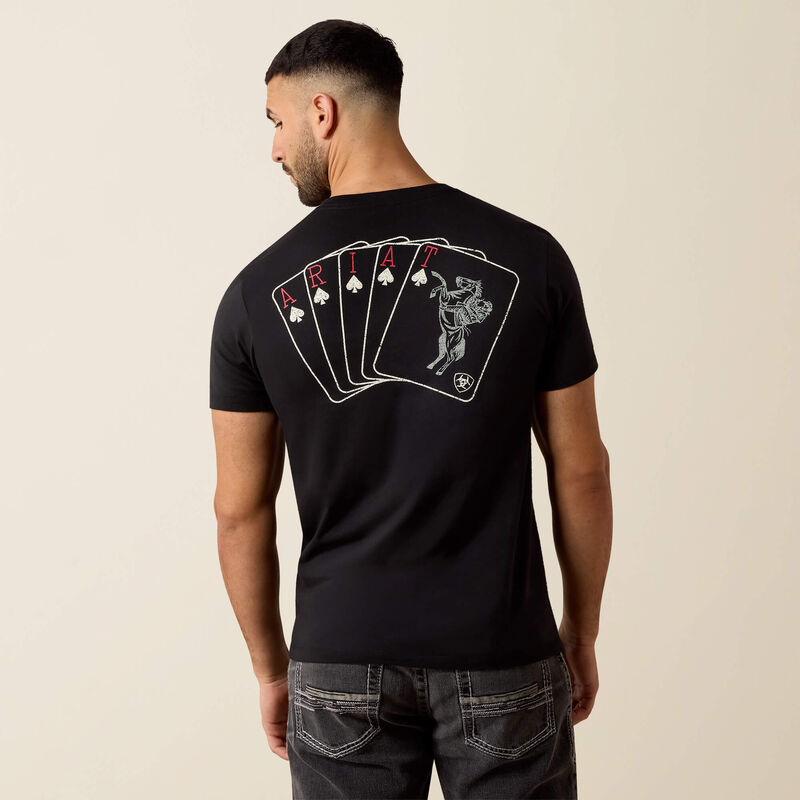ARIAT MENS RANCH ROYALTY SHORT SLEEVE TSHIRT - BLACK