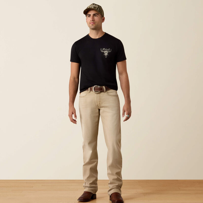 ARIAT MENS ROUGHSTOCK CATTLE SHORT SLEEVE TSHIRT - BLACK