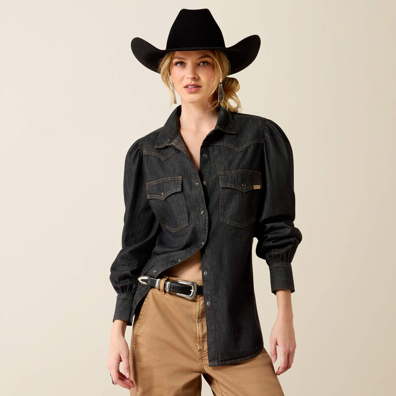 ARIAT WOMEN'S NINA WESTERN SHIRT - BLACK TINT
