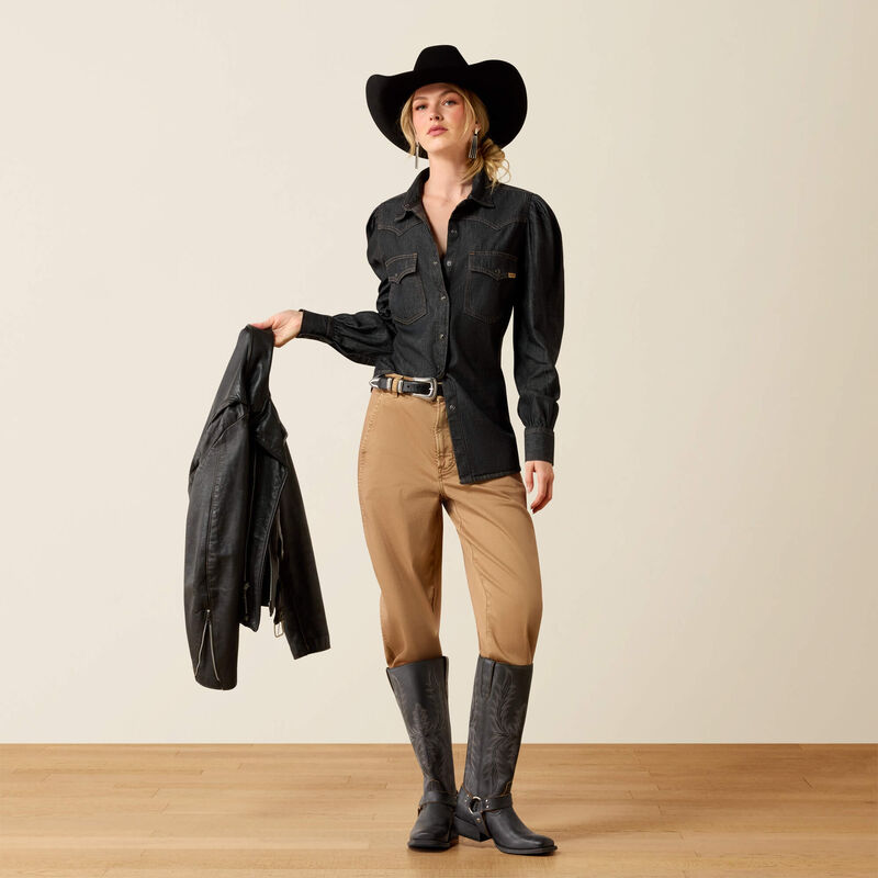 ARIAT WOMEN'S NINA WESTERN SHIRT - BLACK TINT