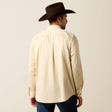 ARIAT MENS LIGHTWEIGHT SOLID TWILL LONGSLEEVE SHIRT - CREME BRULEE