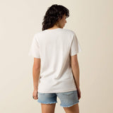 ARIAT WOMEN'S RODEO 76 BOYFRIEND TSHIRT - OFF WHITE