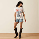 ARIAT WOMEN'S RODEO 76 BOYFRIEND TSHIRT - OFF WHITE