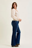 JUDY BLUE MID RISE ALEX BOOTCUT W/ COWGIRL SEAMING JEANS - MEDIUM STONE