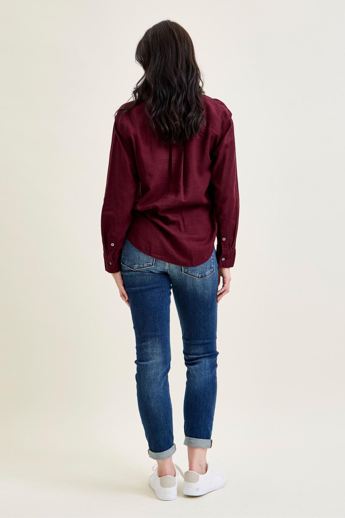JUDY BLUE BASIC CUFFED SLIM FIT JEANS
