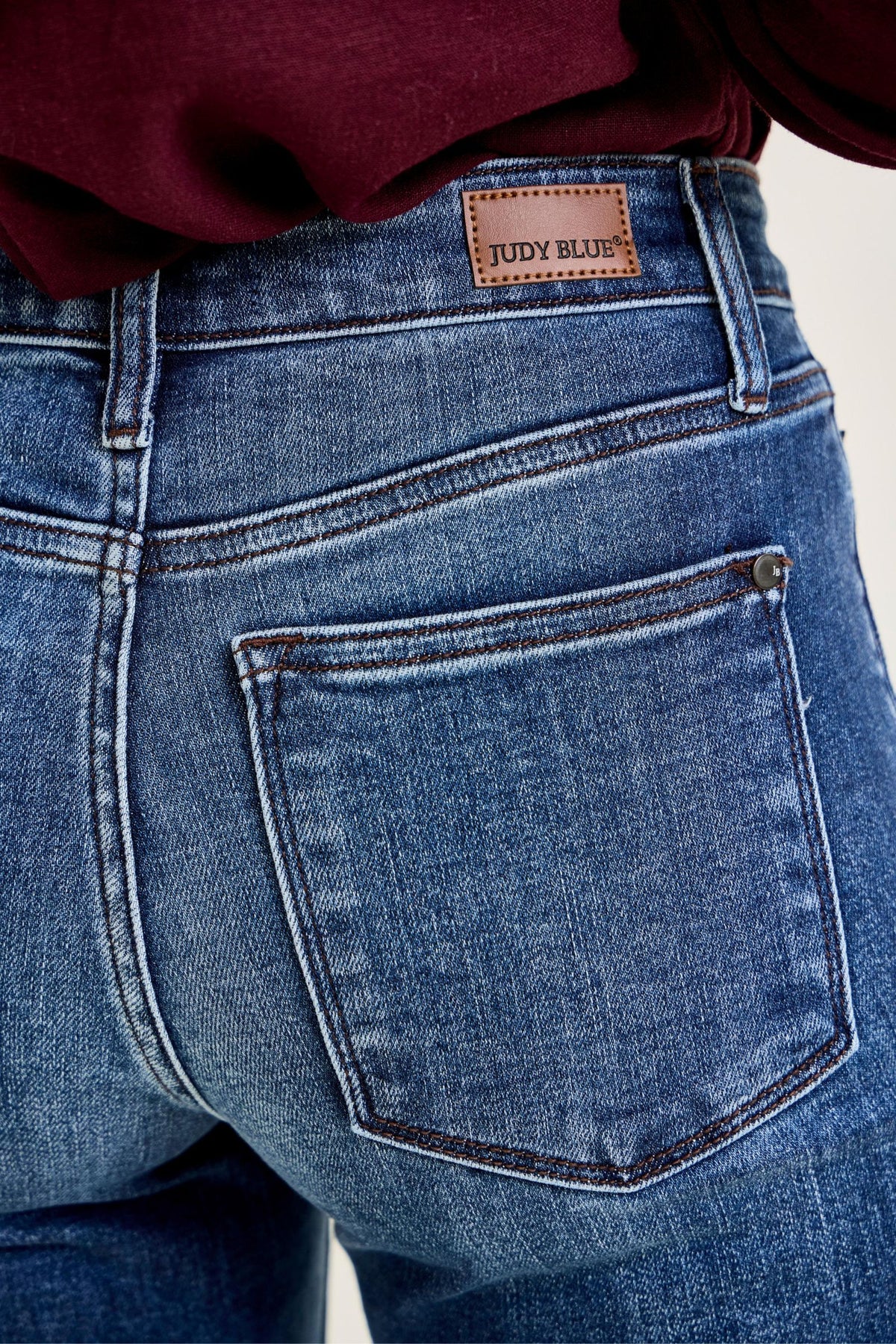 JUDY BLUE BASIC CUFFED SLIM FIT JEANS