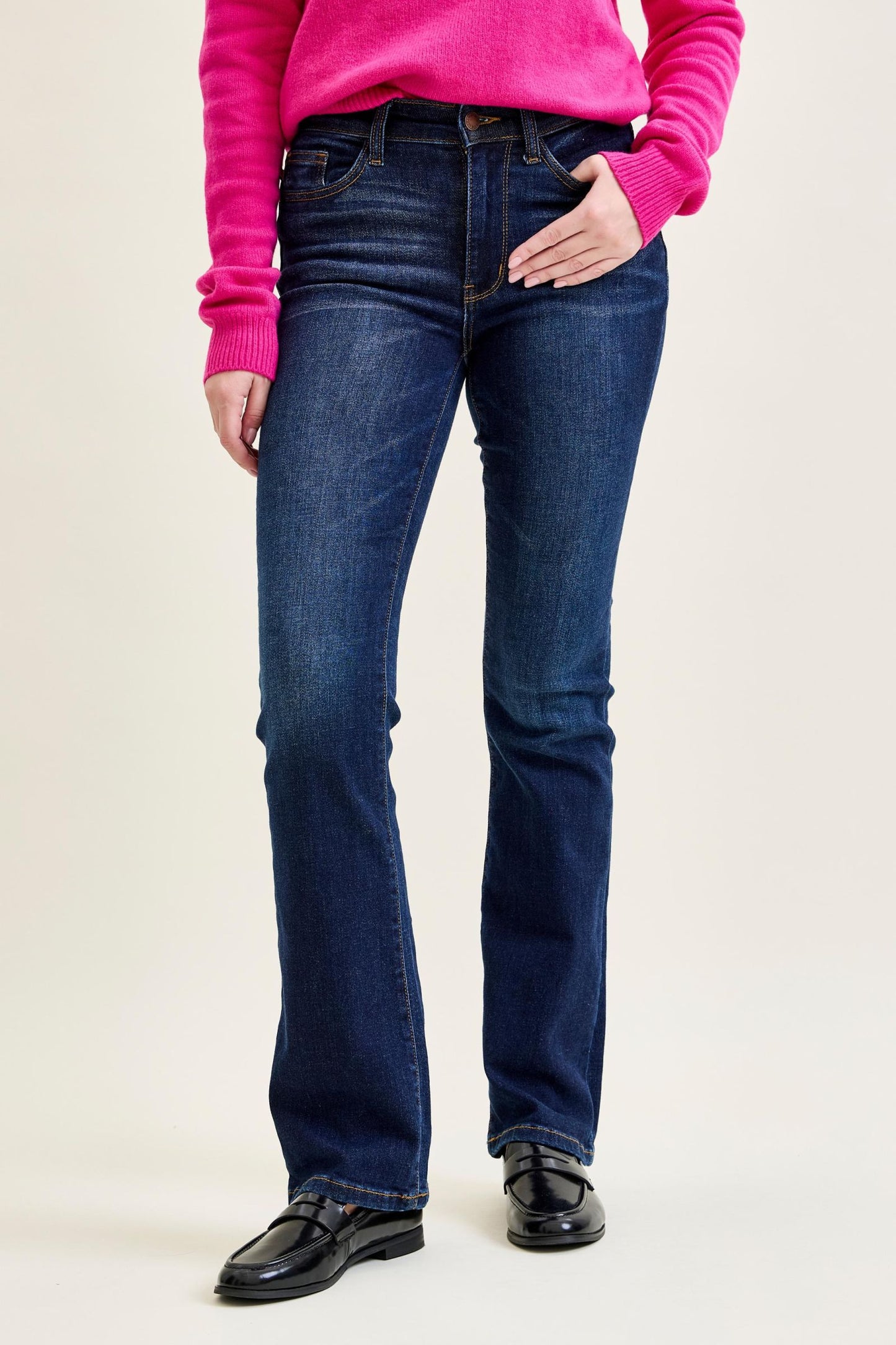 JUDY BLUE REGULAR DARK WASH BOOTCUT JEAN - DARK STONE