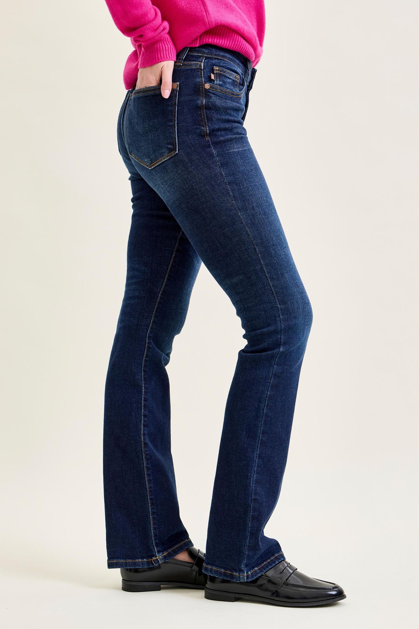 JUDY BLUE REGULAR DARK WASH BOOTCUT JEAN - DARK STONE
