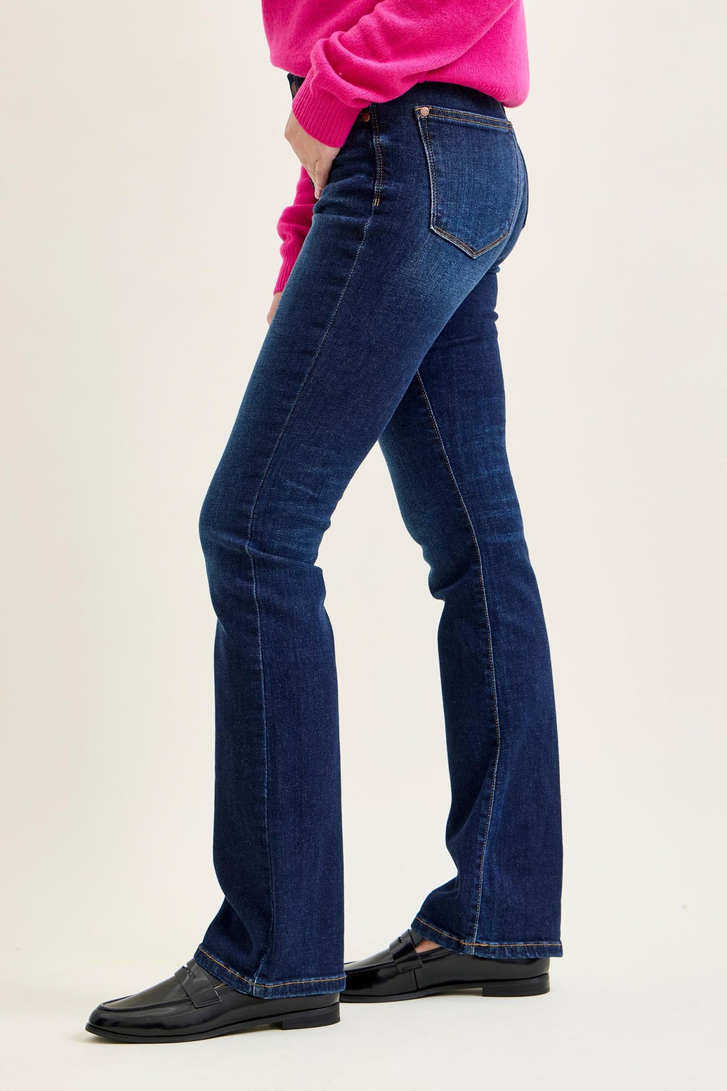 JUDY BLUE REGULAR DARK WASH BOOTCUT JEAN - DARK STONE