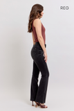 JUDY BLUE HIGH WAIST TUMMY CONTROL BOOTCUT BLACK JEANS - REGULAR