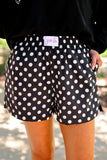 EASY WIN POLKA DOT BOXER SHORTS - BLACK