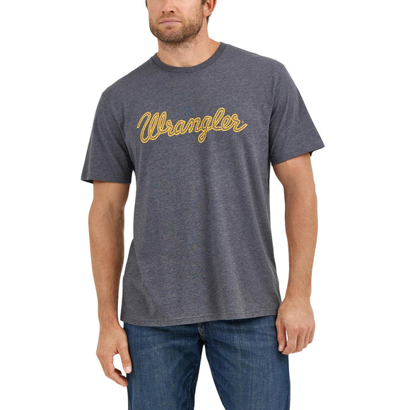 MENS WRANGLER YEAR ROUND SHORT SLEEVE T SHIRT - CHARCOAL HEATHER