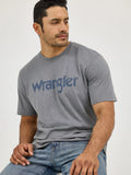 MENS WRANGLER KABEL LOGO T-SHIRT - PEWTER