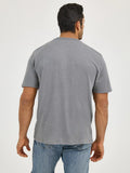 MENS WRANGLER KABEL LOGO T-SHIRT - PEWTER