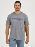 MENS WRANGLER KABEL LOGO T-SHIRT - PEWTER