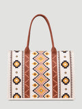 WRANGLER SOUTHWESTERN COFFEE WIDE TOTE