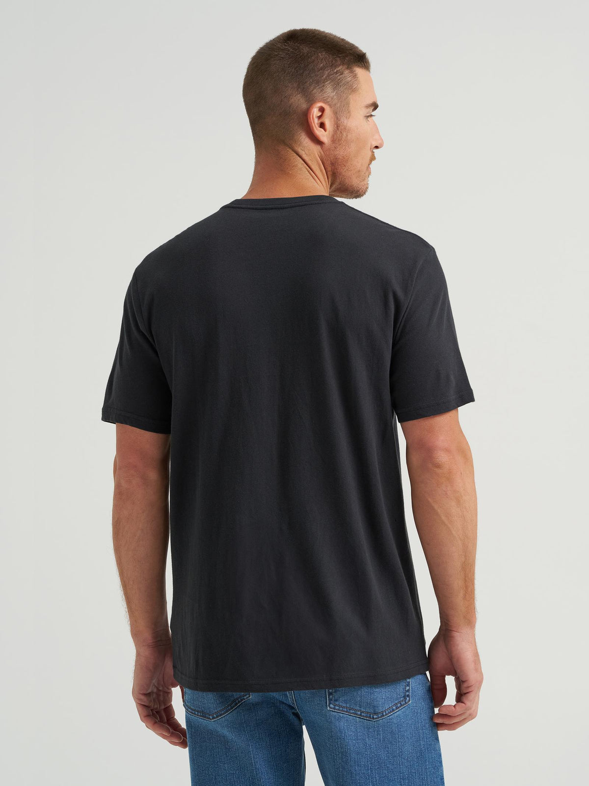 MENS CODY JOHNSON X WRANGLER SHORT SLEEVE GRAPHIC TSHIRT- JET BLACK
