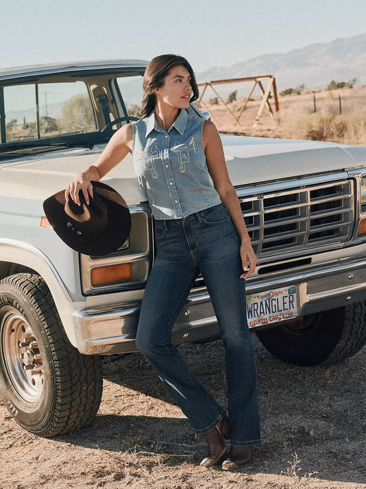 WRANGLER WOMEN'S BESPOKE HIGH RISE BOOTCUT JEAN - LACEY